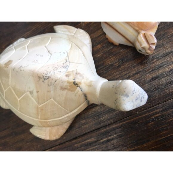 Vintage carved Turtles / sea turtle‎ tortoise / knick knack shelf decor / Mexico - Picture 5 of 8